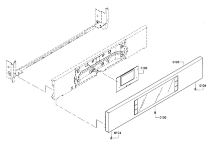 Control Panel Diagram and Parts List for HBLP651UC 01 Bosch Wall Oven