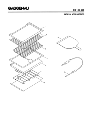 06 - RACKS & ACCESSORIES Diagram and Parts List for EB184-610  Bosch Range