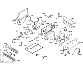 Compressor Diagram and Parts List for T18ID80NLP 15 Thermador Freezer