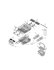 Racks Diagram and Parts List for SMU4092UC 14 Bosch Dishwasher