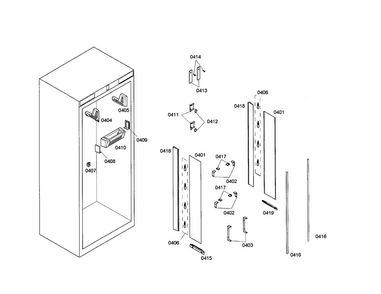 Lighting Diagram and Parts List for T30IR70CSS-01  Thermador Refrigerator