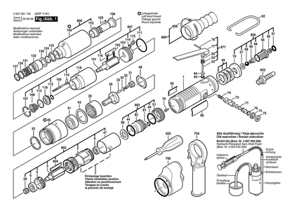 Section 1 Diagram and Parts List for 0607661104  Bosch Wrench