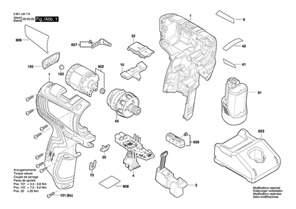 Part Location Diagram of 1600A01V88 Bosch Tool CHANGEOVER LEVER
