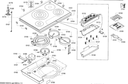Part Location Diagram of 00612164 Bosch CABLE HARNESS