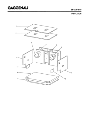 06 - INSULATION Diagram and Parts List for EB378-610  Bosch Range