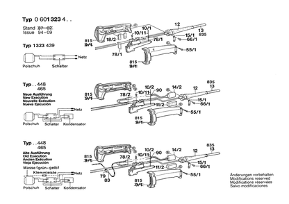 Section 2 Diagram and Parts List for 13234 0601323439 Bosch Angle Grinder