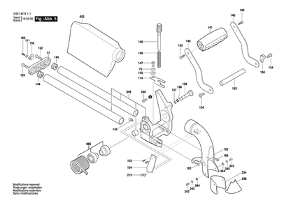 Diagram 5 Diagram and Parts List for CM8S 3 601 M19 111 Bosch Miter Saw