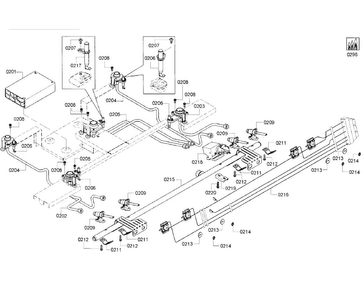 Tube Asy Diagram and Parts List for HGIP054UC 02 Bosch Range