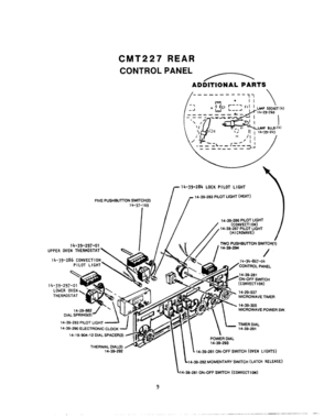 10 - CMT-227 REAR CONTROL PANEL Diagram and Parts List for CMT-127  Bosch 