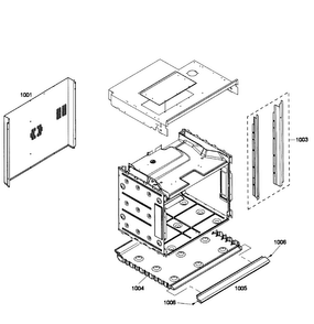 Cabinet Assy Diagram and Parts List for HBL5750UC 03 Bosch Microwave