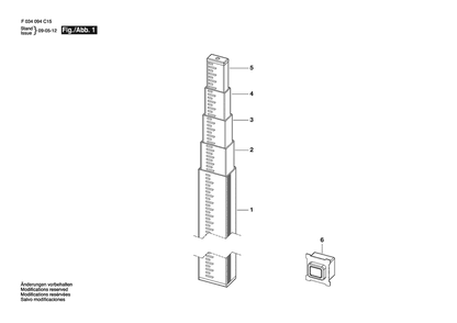 Section 1 Diagram and Parts List for 06-916C F034094C15 Bosch Miscellaneous