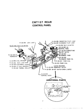 08 - CMT-127 REAR CONTROL PANEL Diagram and Parts List for CMT-127  Bosch 