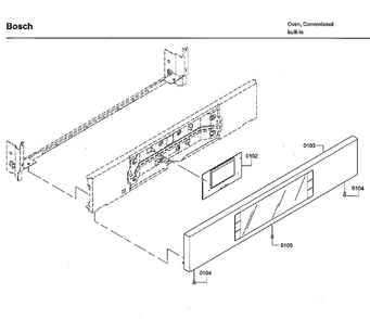Control Panel Diagram and Parts List for HBLP651RUC 02 Bosch Wall Oven