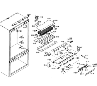 Conrol Panel Diagram and Parts List for T36IT71NNP 09 Thermador Refrigerator