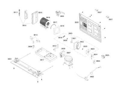 Compressor Diagram and Parts List for B22CS80SNS 02 Bosch Refrigerator