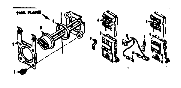 Tank Flange Diagram and Parts List for 15332400  Kenmore Water Heater