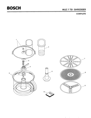 01 - COMPLETE Diagram and Parts List for MUZ7TS1  Bosch Mixer