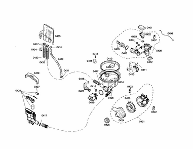 Heater/sump/pump Diagram and Parts List for S35KMK17UC 36 Bosch Dishwasher