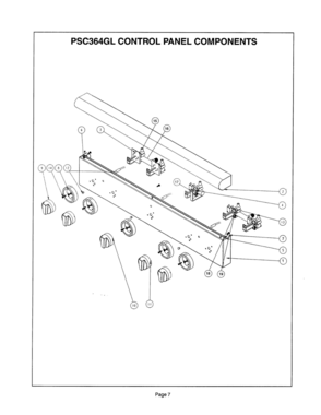 06 - PSC364GL CONTROL PANEL Diagram and Parts List for PSC366ZS  Bosch Cooktop