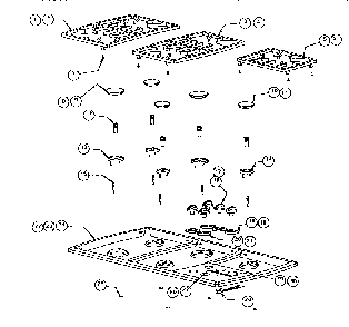 Section 1 Diagram and Parts List for SGCS365RS  Thermador Cooktop