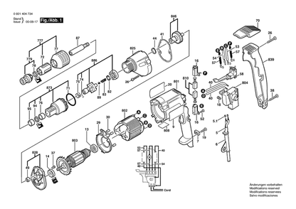 Section 1 Diagram and Parts List for 0601404760  Bosch Screwdriver