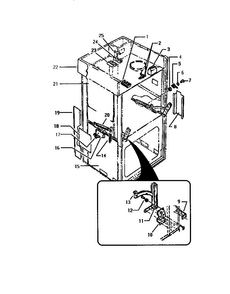 Body Parts 2 Diagram and Parts List for CMT127N-01  Thermador Microwave