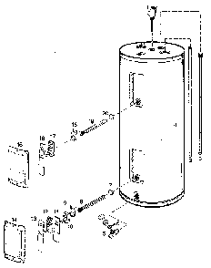 Replacement Parts Diagram and Parts List for 153311121  Kenmore Water Heater