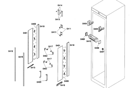 Lighting Diagram and Parts List for T24IR70NSP 39 Thermador Refrigerator