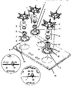 Gg36w02 And Gg30w02 Diagram and Parts List for GG36W  Thermador Cooktop