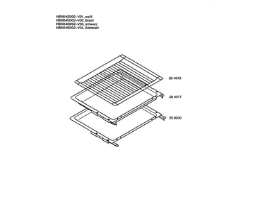 Rack Diagram and Parts List for HBN5450SK 02 Bosch Wall Oven