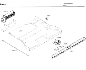 Latch Diagram and Parts List for HBL8650UC 11 Bosch Wall Oven