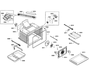 Oven Assy Diagram and Parts List for HGS7282UC 04 Bosch Range