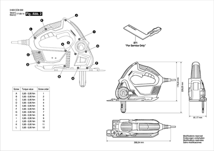 Diagram 2 Diagram and Parts List for 3603CC8040  Bosch Table Saw Accessories
