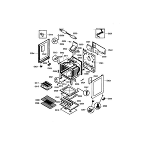 Cavity & Frame Diagram and Parts List for HGS3063UC 06 Bosch Range