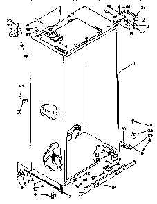 Cabinet Diagram and Parts List for TSS48QBW00  Thermador Refrigerator