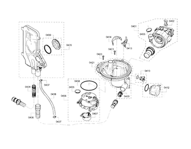 Pump Diagram and Parts List for SHE68T55UC 03 Bosch Dishwasher
