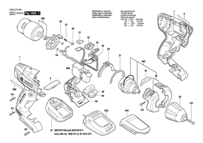 Part Location Diagram of 2607226517 Bosch Charger