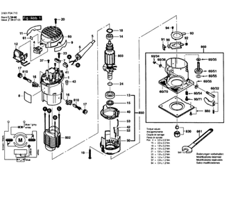 Bosch Pr20evsk 1 Diagram and Parts List for PR20EVSK  Bosch Router