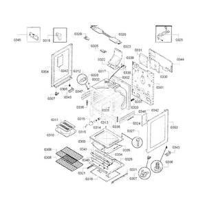 Main Assy Diagram and Parts List for HGS3023UC 12 Bosch Range