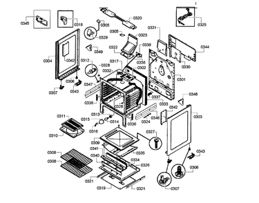 Cavity & Frame Diagram and Parts List for HGS3063UC 07 Bosch Range
