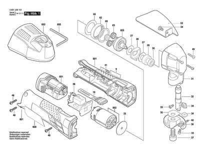 Part Location Diagram of 1607000751 Bosch Tool MOTOR
