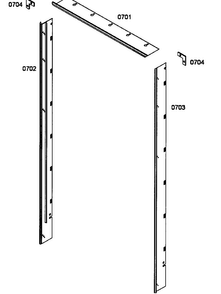 Panels Diagram and Parts List for T30BR70FS-10  Thermador Refrigerator