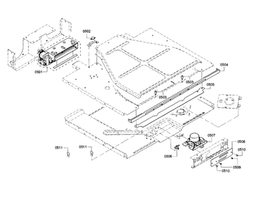 Ventilation Diagram and Parts List for HBL8661UC 01 Bosch Wall Oven