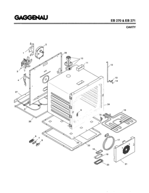 02 - CAVITY Diagram and Parts List for EB271-630  Bosch Range
