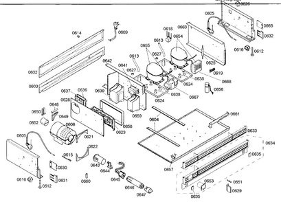 Compressor Diagram and Parts List for B36IB70NSP 12 Bosch Refrigerator