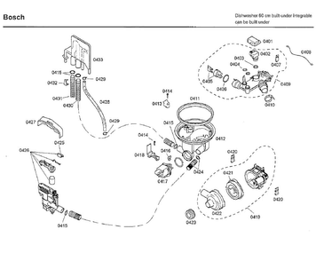 Pump Diagram and Parts List for SHX33A02UC 22 Bosch Dishwasher