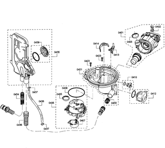 Pump Assy Diagram and Parts List for SHE68T52UC 01 Bosch Dishwasher