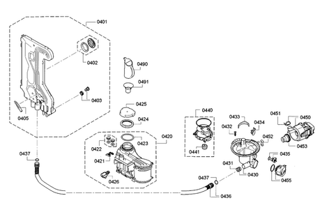 Pump Diagram and Parts List for SPE5ES55UC 28 Bosch Dishwasher