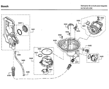 Pump Diagram and Parts List for SHP65TL6UC 09 Bosch Dishwasher