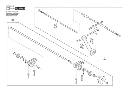 Diagram 6 Diagram and Parts List for GTS15-10 3601M54010 Bosch Table Saw